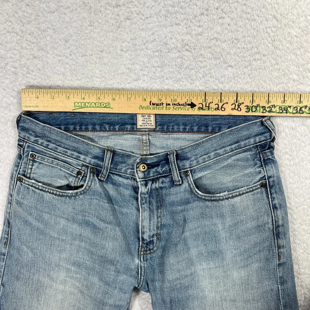 J. Crew Jeans Mens 484 Slim 32x32 (32x31.5) Straight 77388 Cotton Denim Light